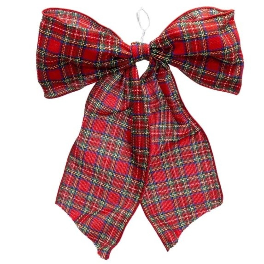 My Texas House Red Plaid Decorative Christmas Bow, 15", 2026